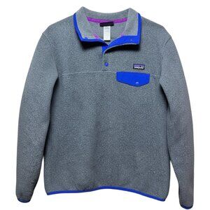 Vintage Patagonia Synchilla Snap-T Fleece - Grey/Blue/Purple